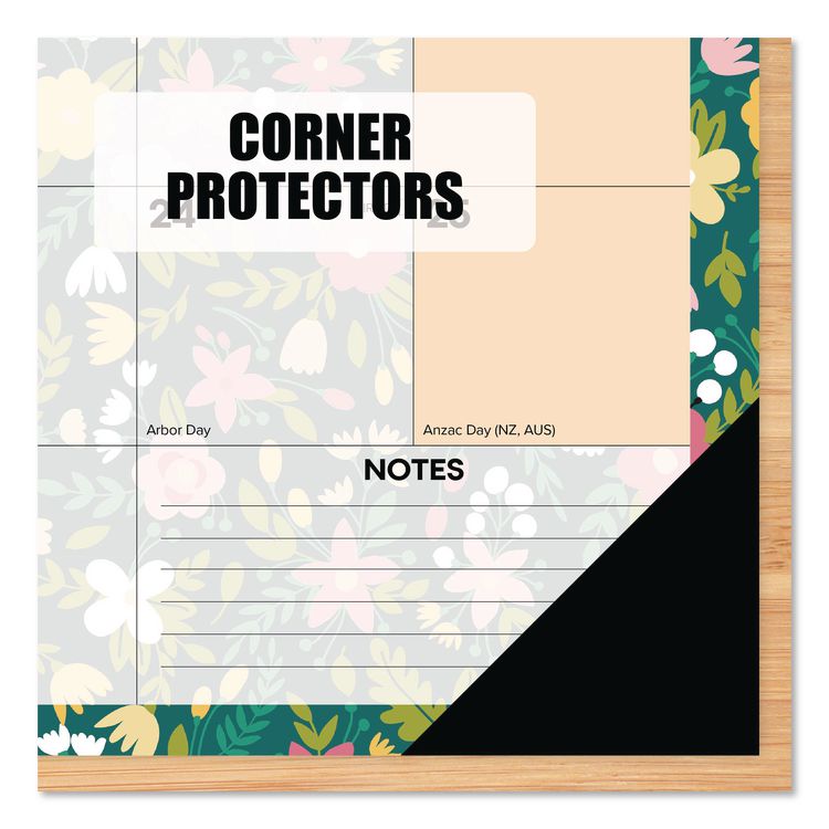 Spring Floral Large Monthly Desk Pad Calendar, 22 x 17, Multicolor Sheets, Black Headband/Corners, 12-Month (Jan to Dec) 2026