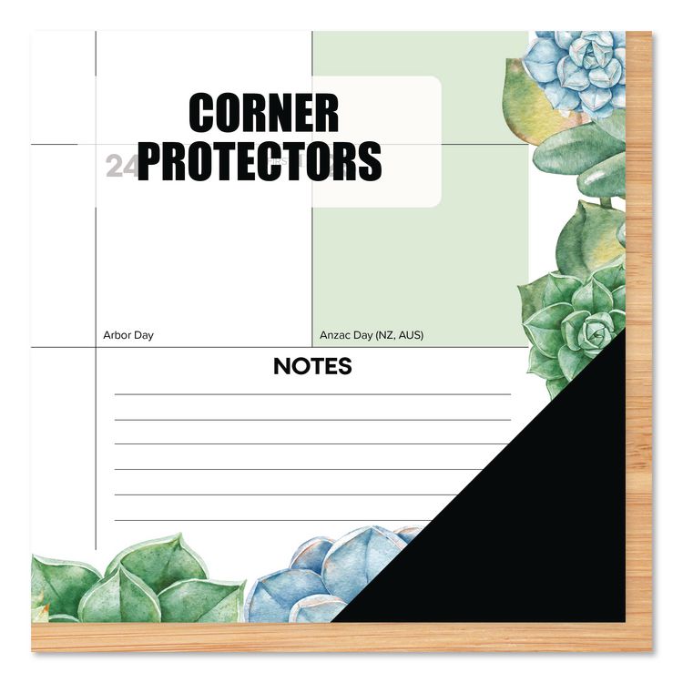 Succulents Large Monthly Desk Pad Calendar, 22 x 17, White/Multicolor Sheets, Black Headband/Corners, 12-Month (Jan-Dec) 2026