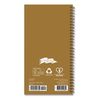 Celestial Softcover Weekly/Monthly Spiral Planner, 6.5 x 3.5, Black/Gold Cover, 12-Month (Jan to Dec): 2026