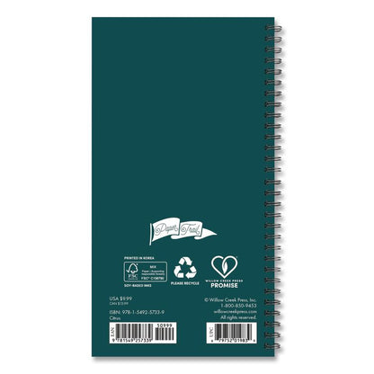 Citrus Softcover Weekly/Monthly Spiral Planner, Floral, 6.5 x 3.5, Multicolor Cover, 12-Month (Jan to Dec}: 2026