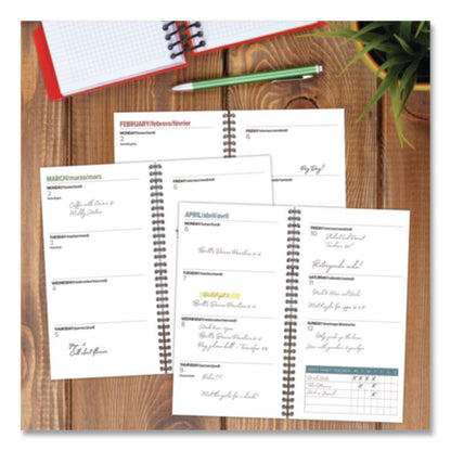 Celestial Softcover Weekly/Monthly Spiral Planner, 6.5 x 3.5, Black/Gold Cover, 12-Month (Jan to Dec): 2026