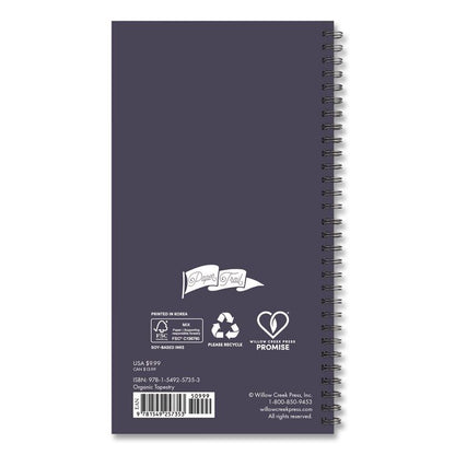 Organic Tapestry Small Weekly/Monthly Spiral Planner, 6.5 x 3.5, Multicolor Cover, 12-Month (Jan to Dec): 2026