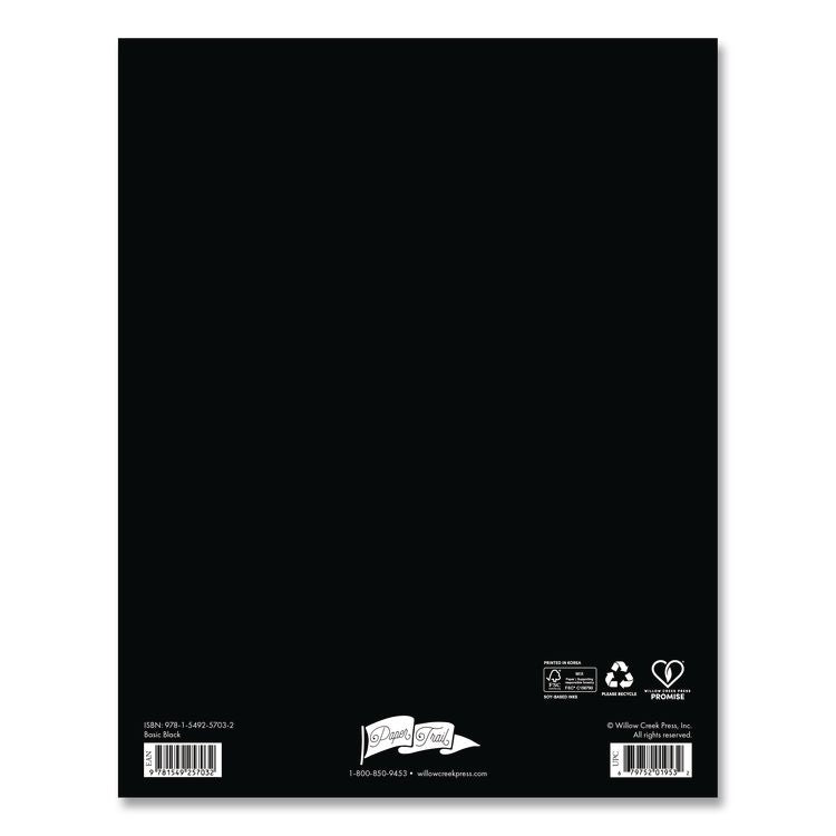 Basic Black Monthly Planner, 9.5 x 7.5, Black Cover, 12-Month (Jan to Dec): 2026