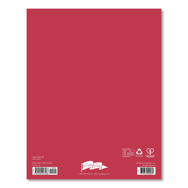 I Cry a Lot Monthly Planner, 9.5 x 7.5, Pink Cover, 12-Month (Jan to Dec): 2026