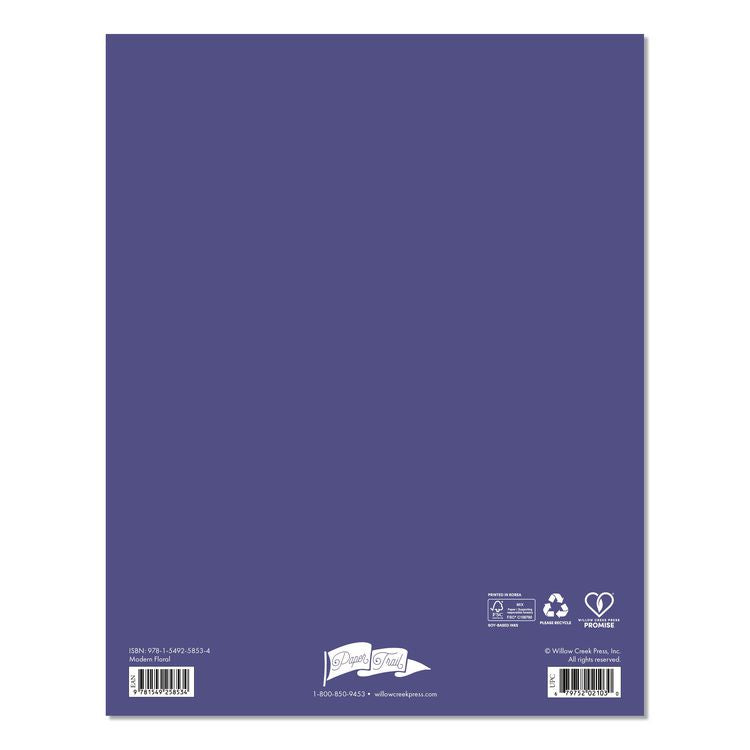 Modern Floral Monthly Planner, 9.5 x 7.5, Purple Cover, 12-Month (Jan to Dec): 2026