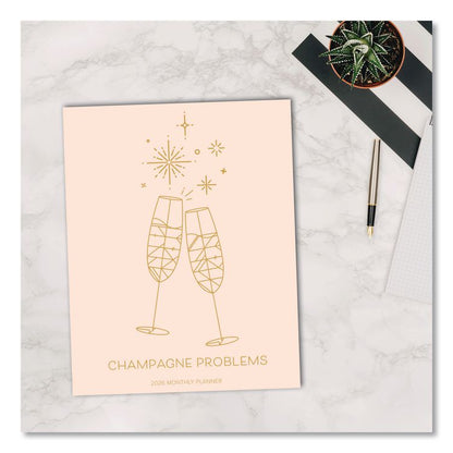 Problems Monthly Planner, 9.5 x 7.5, Champagne Cover, 12-Month (Jan to Dec): 2026