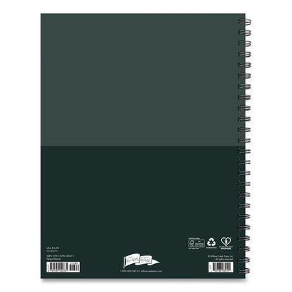 Fitness Undated Monthly Planner, 11 x 8.5, Black/Gray Cover, 12-Month, Undated