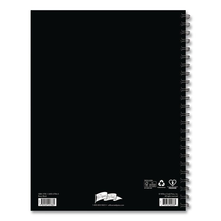 Basic Black Weekly/Monthly Planner, 11 x 8.5, Black Cover, 12-Month (Jan to Dec): 2026