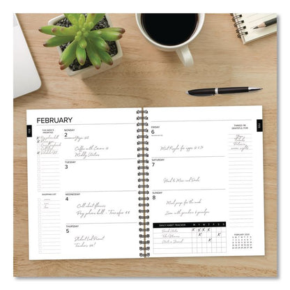 Basic Black Weekly/Monthly Planner, 11 x 8.5, Black Cover, 12-Month (Jan to Dec): 2026