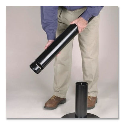 Smoker's Pole, Round, Steel, 0.9 gal, 4 dia x 41h, Black