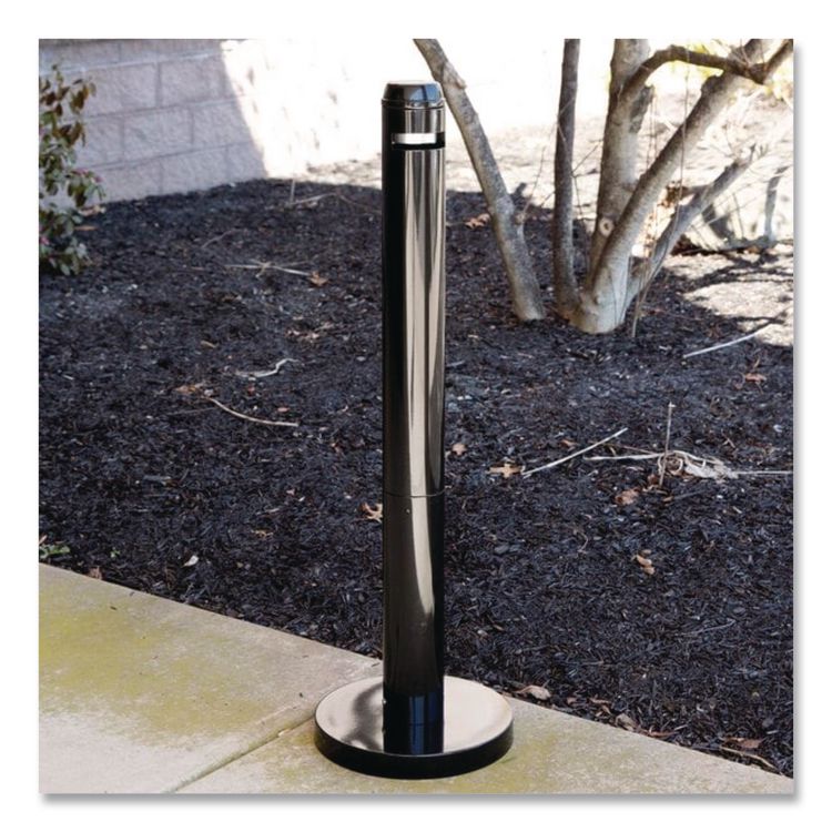 Smoker's Pole, Round, Steel, 0.9 gal, 4 dia x 41h, Black