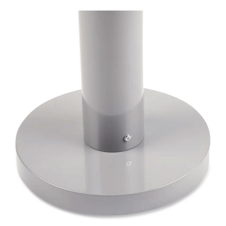 Smoker's Pole, Round, Steel, 0.9 gal, 4 dia x 41h, Silver