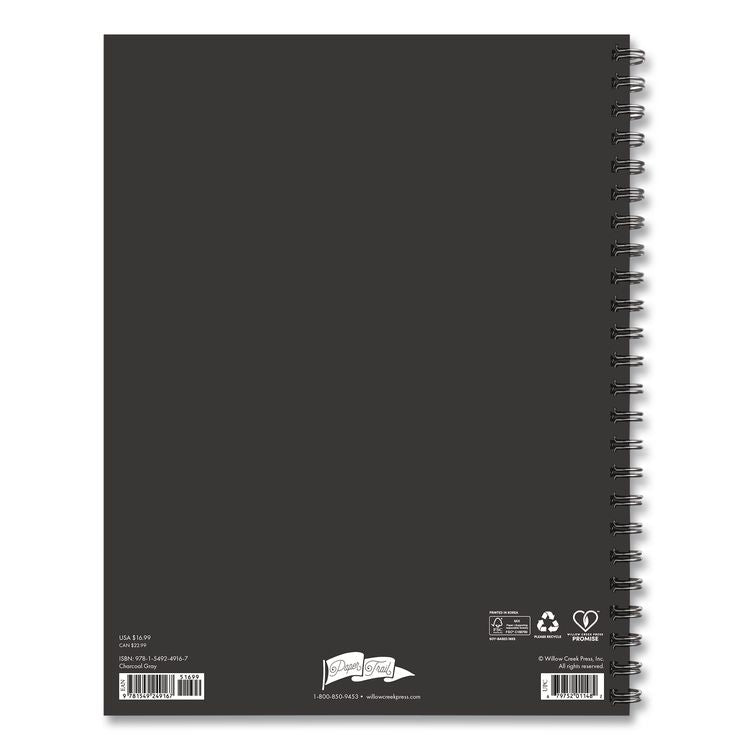 Charcoal Gray Undated Monthly Planner, 11 x 8.5, Charcoal Gray, Undated