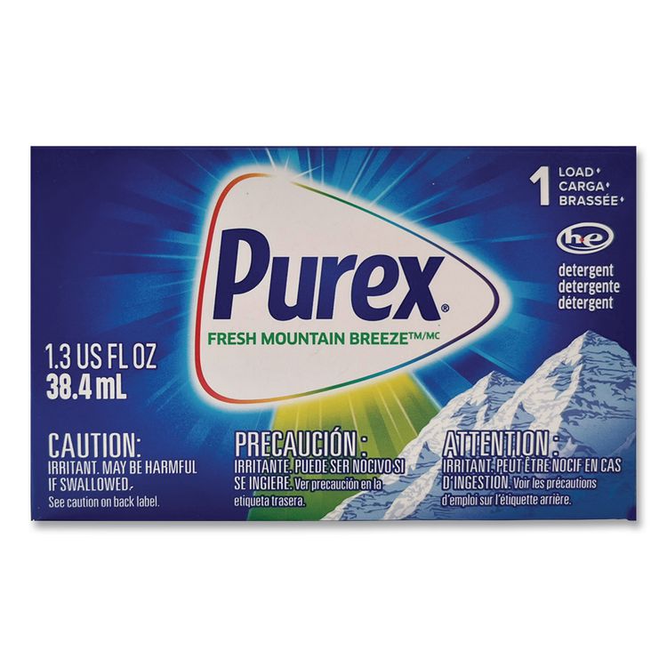 Coin Vending Liquid Laundry Detergent, Fresh Mountain Breeze Scent, 1.3 oz Vend Box, 100/Carton