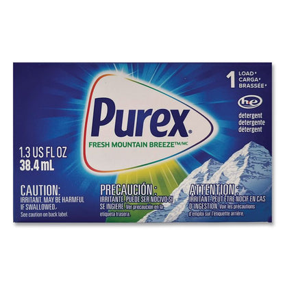 Coin Vending Liquid Laundry Detergent, Fresh Mountain Breeze Scent, 1.3 oz Vend Box, 100/Carton