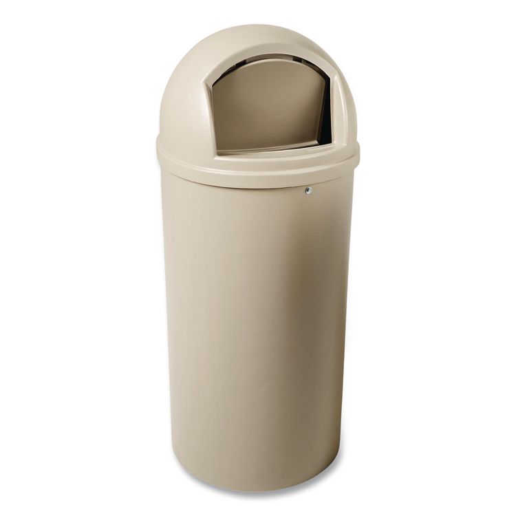 Marshal Classic Container, 25 gal, Plastic, Beige