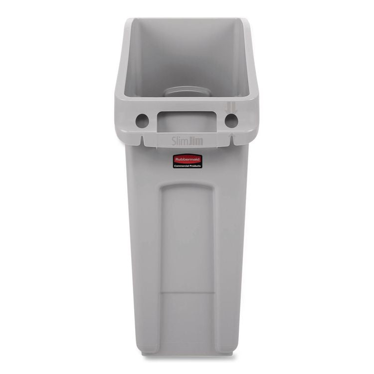 Slim Jim Under-Counter Container, 13 gal, Polyethylene, Gray