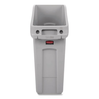 Slim Jim Under-Counter Container, 13 gal, Polyethylene, Gray