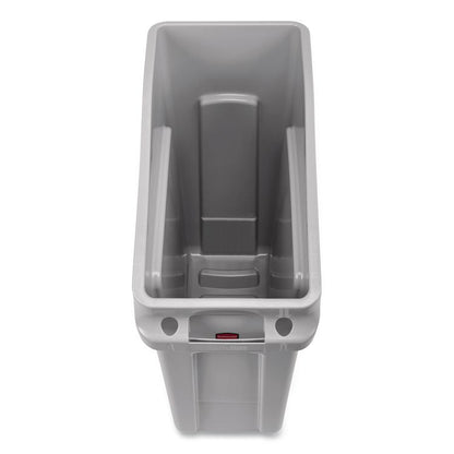 Slim Jim Under-Counter Container, 13 gal, Polyethylene, Gray