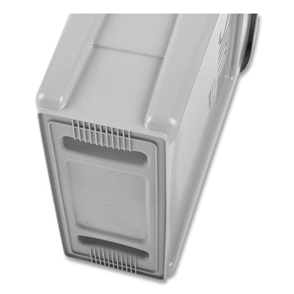 Slim Jim Under-Counter Container, 13 gal, Polyethylene, Gray