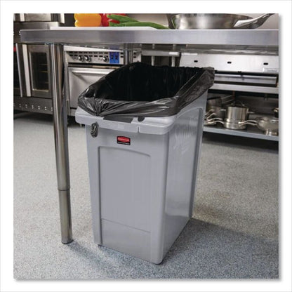 Slim Jim Under-Counter Container, 23 gal, Polyethylene, Gray