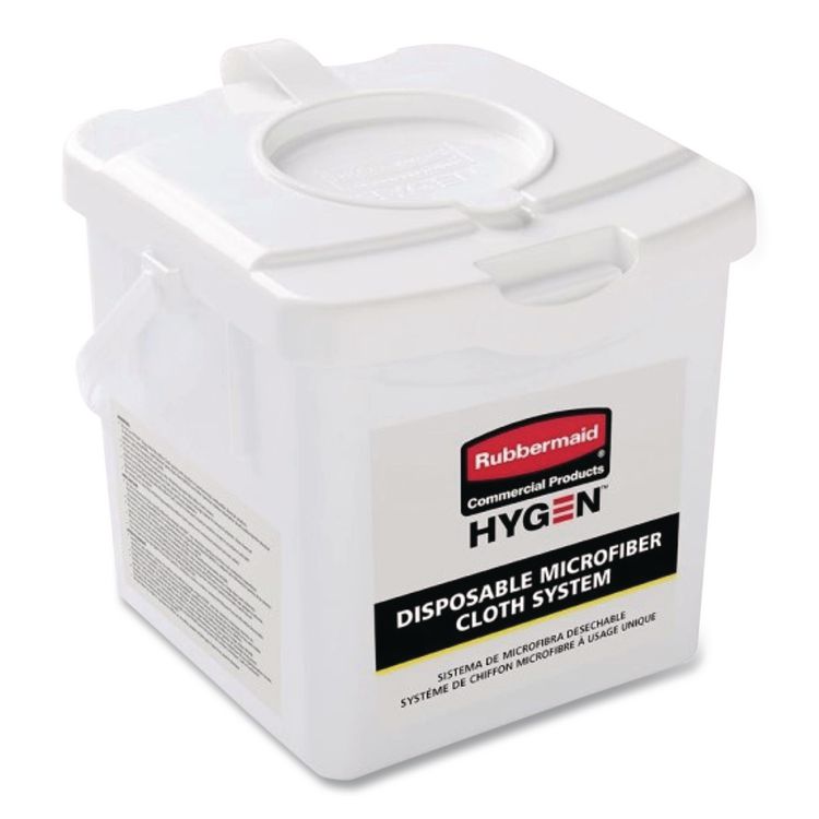 Disposable Microfiber Charging Bucket, 7.92 x 7.75 x 7.44, White, 4/Carton