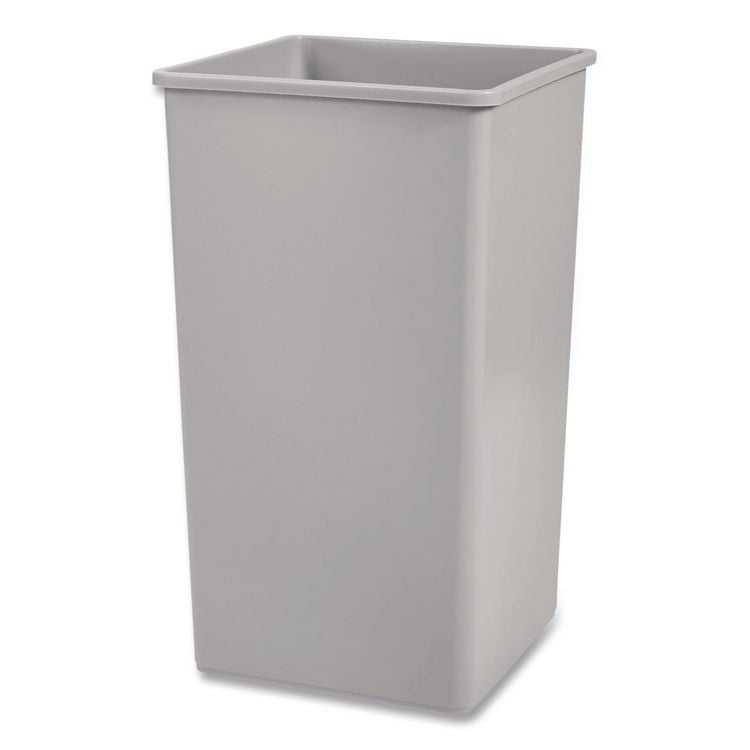 Untouchable Square Waste Receptacle, 50 gal, Plastic, Gray