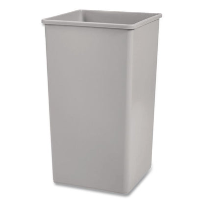 Untouchable Square Waste Receptacle, 50 gal, Plastic, Gray
