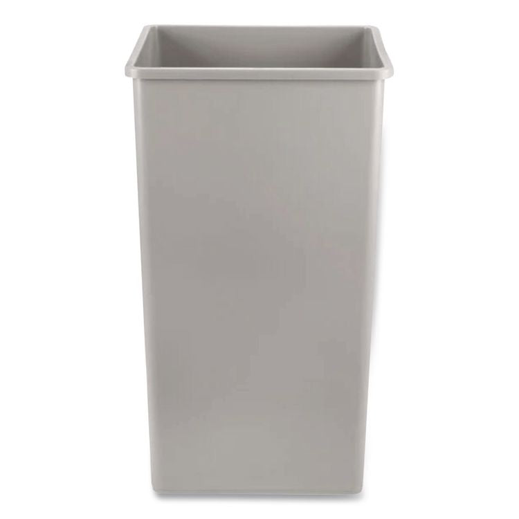Untouchable Square Waste Receptacle, 50 gal, Plastic, Gray
