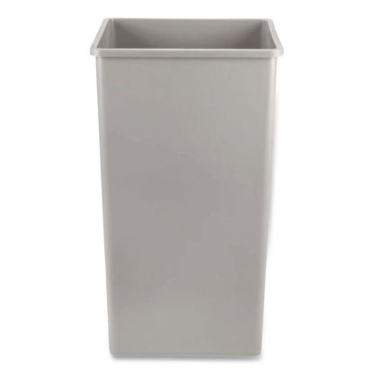 Untouchable Square Waste Receptacle, 50 gal, Plastic, Gray