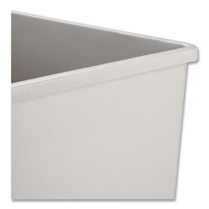 Untouchable Square Waste Receptacle, 50 gal, Plastic, Gray