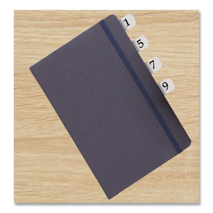 Legal Index Tabs, Preprinted Numeric: 1 to 10, 1/12-Cut, White, 0.44" Wide, 104/Pack