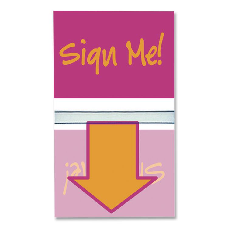 Pop-Up Fab Page Flags w/Dispenser, "Sign Me!", Red/Orange, Teal/Yellow, 100/Pack