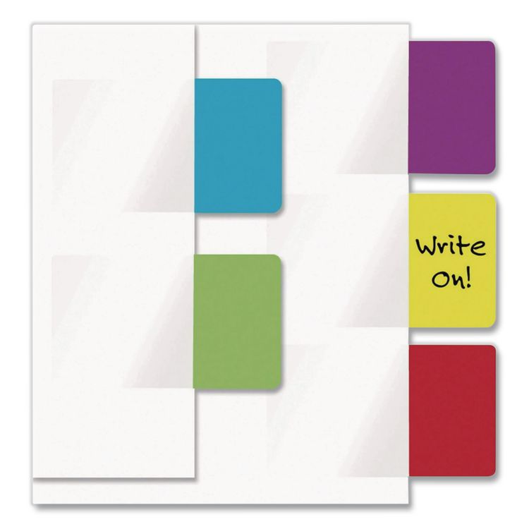 Removable Page Flags, Red/Blue/Green/Yellow/Purple, 10/Color, 50/Pack