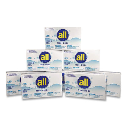 Free Clear HE Liquid Laundry Detergent, Unscented, 1.25 oz Vending Box, 100/Carton