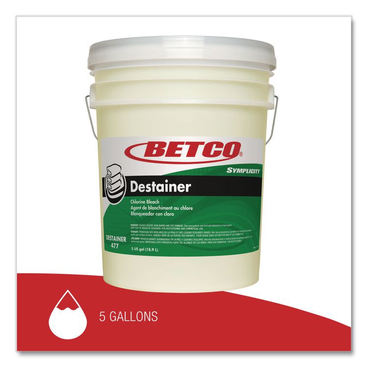 Symplicity Destainer, Mild Chlorine Scent, 5 gal Pail