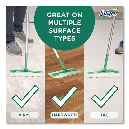 Sweep and Mop 2-in-1 Dry + Wet Floor Mopping and Sweeping Kit, 12.4 x 2.95 Mop Head, Silver Plastic Handle, 6/Carton