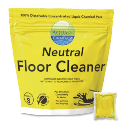 Aqua ChemPacs Neutral Floor Cleaner, Lavender Scent, 120/Pack