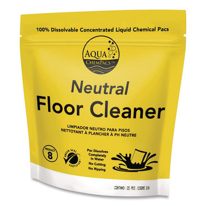 Aqua ChemPacs Neutral Floor Cleaner, Lavender Scent, 120/Pack