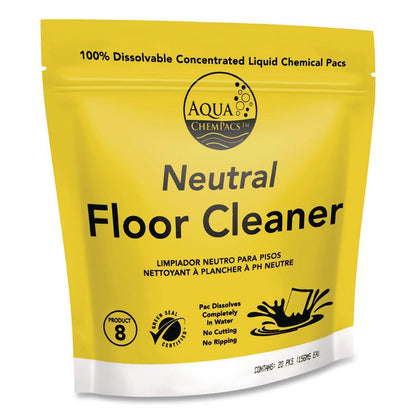 Aqua ChemPacs Neutral Floor Cleaner, Lavender Scent, 120/Pack