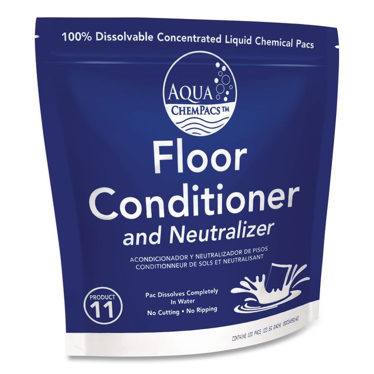 Aqua ChemPacs Floor Conditioner and Neutralizer, 100 ChemPacs/Carton
