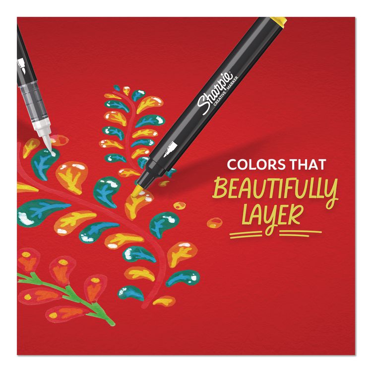 Creative Markers, Bullet Tip, Yellow, 6/Pack