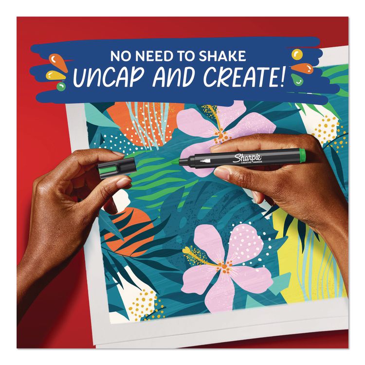 Creative Markers, Bullet Tip, Yellow, 6/Pack