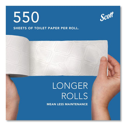 Essential Standard Roll Bathroom Tissue for Business, Septic Safe, 2-Ply, White, 550 Sheets/Roll