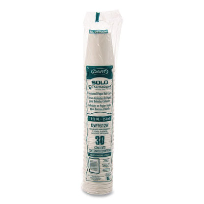 ThermoGuard Paper Hot Cup, 12 oz, White, 30/Pack