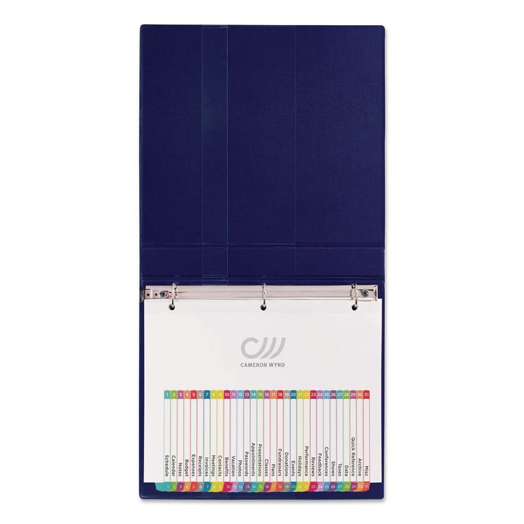 Customizable TOC Ready Index Multicolor Tab Dividers, 31-Tab, 1 to 31, 11 x 8.5, White, Contemporary Color Tabs, 1 Set