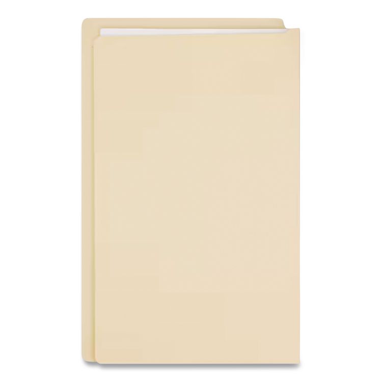 Extended End Tab Manila Folders, Straight Tabs, Legal Size, 0.75" Expansion, Manila, 100/Box