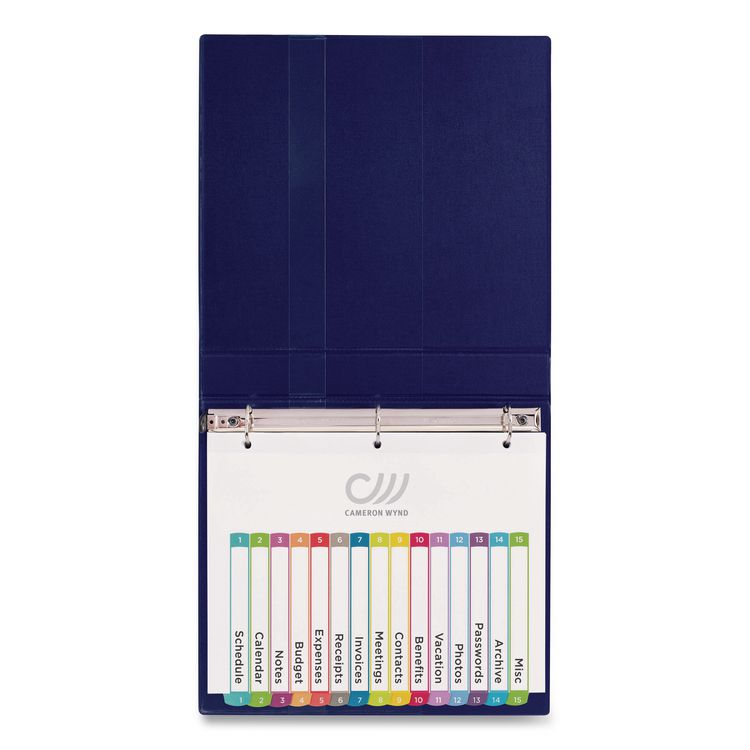 Customizable TOC Ready Index Multicolor Tab Dividers, 15-Tab, 1 to 15, 11 x 8.5, White, Contemporary Color Tabs, 1 Set
