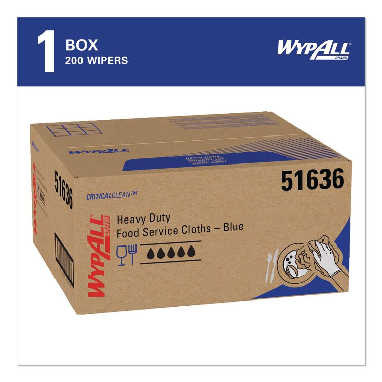 Foodservice Cloths, 12.5 x 23.5, Blue, 200/Carton