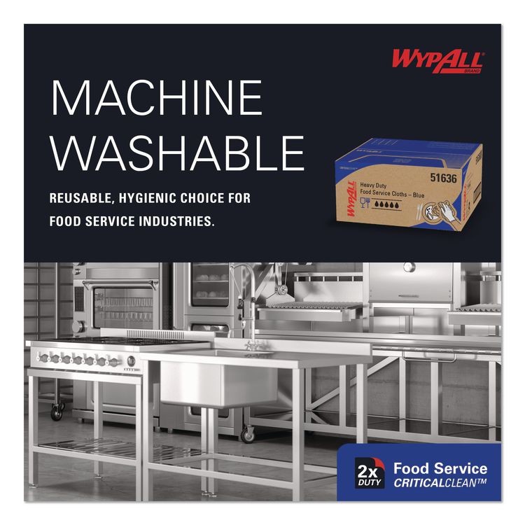 Foodservice Cloths, 12.5 x 23.5, Blue, 200/Carton